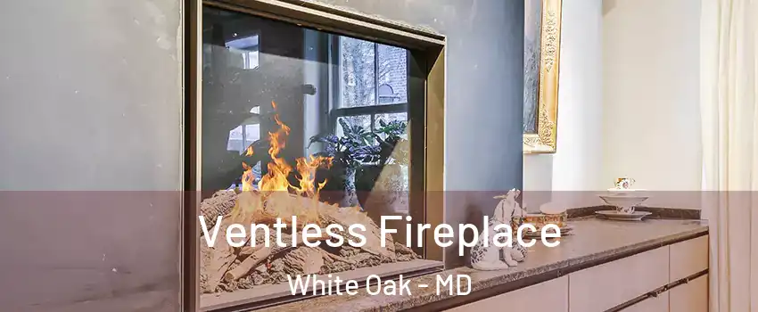  Ventless Fireplace White Oak - MD